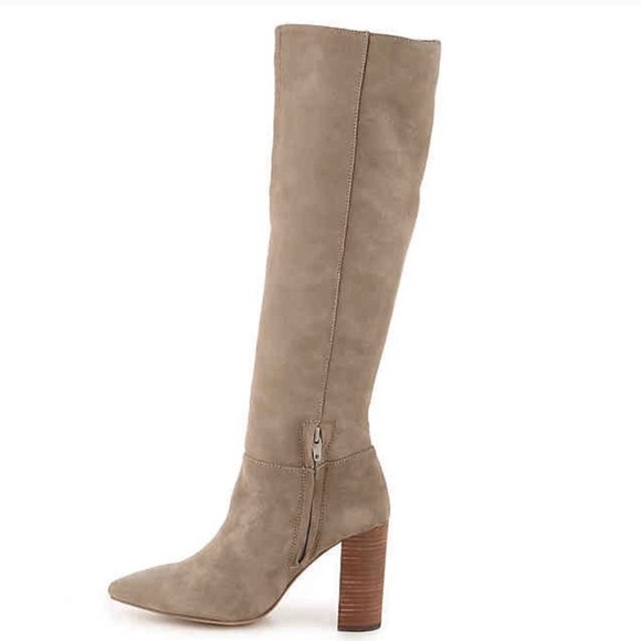 NWOB Steve Madden Tan Suede Fiela Knee High Boots - Picture 6 of 10